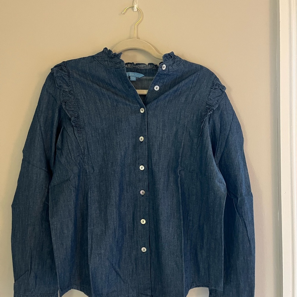 Draper James Medium Wash Denim Shirt